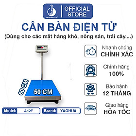 Cân Bàn Điện Tử A12E - Mặt Bàn Cân 500X600MM