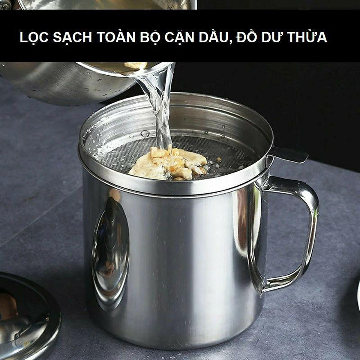 Ca Lọc Dầu Inox 304 Không Thấm Lọc Dầu Cực Trong ,Không Để Lại Cặn,Nguyên Chất Dầu Không Đen - Hàng Loại 1 - Chính Hãng MINIIN