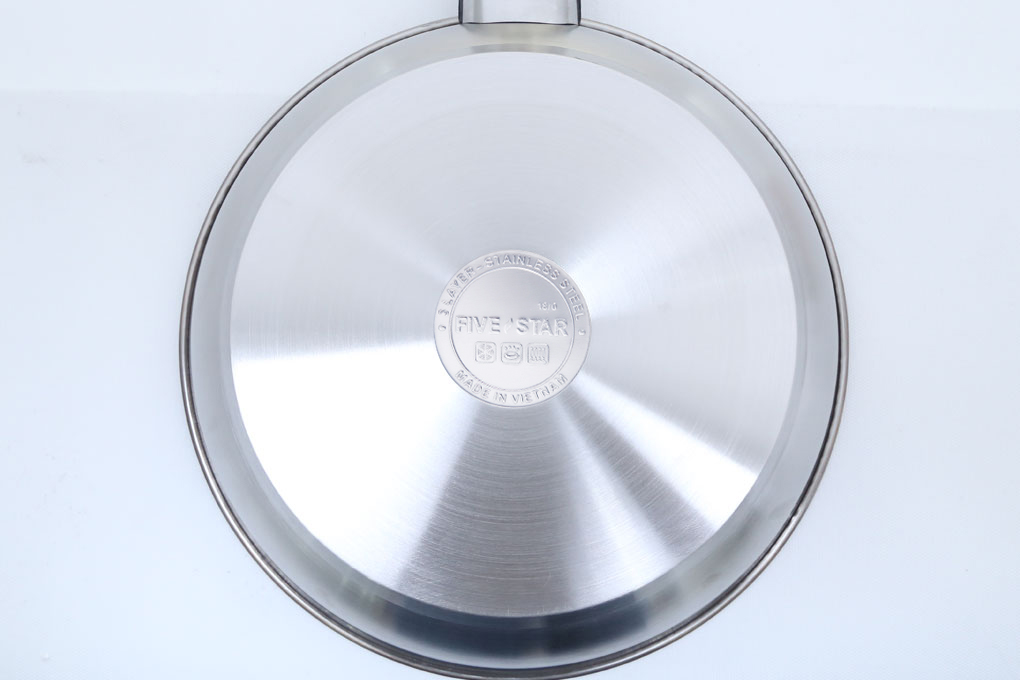 Chảo Inox Chống Dính 3 Đáy Fivestar Đủ Kích Thước 22/24/26/28 cm - Chất Lượng Cao Chính Hãng - Sử Dụng Được Tất Cả Loại Bếp