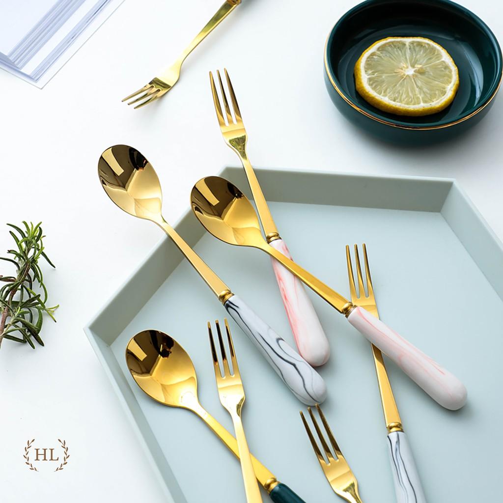 Thìa cafe - Nĩa(Rĩa) size Bé | THÌA NĨA INOX CÁN SỨ
