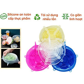 BỘ 6 NẮP SILICON ĐẬY THỰC PHẨM PAKASA - Hàng chính hãng