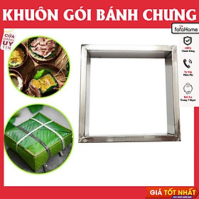 Khuôn Làm Bánh Chưng Tiện Ích Hình Vuông, Khuôn Gói Bánh Chưng Inox Không Gỉ Size 15cm