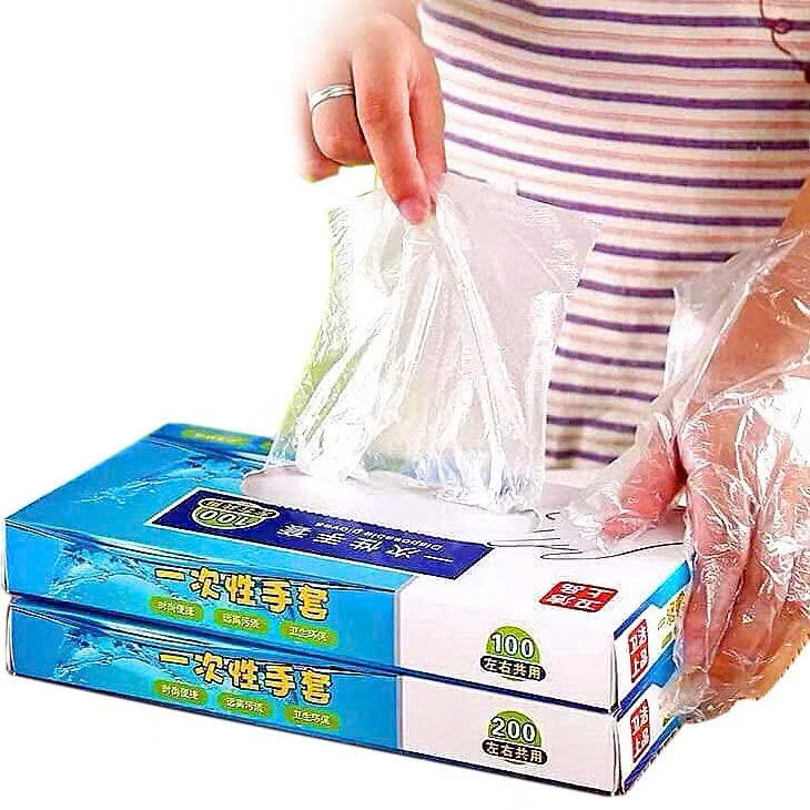 Hộp 200 Găng Tay Nilon Dùng 1 Lần – Siêu Dai, Tiện Lợi, Vệ Sinh An Toàn - HÀNG CHÍNH HÃNG MINIIN