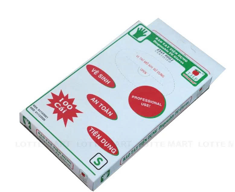Găng tay xốp 100 cái/hộp THP Tuyền Hưng Phú - Hàng chĩnh hãng
