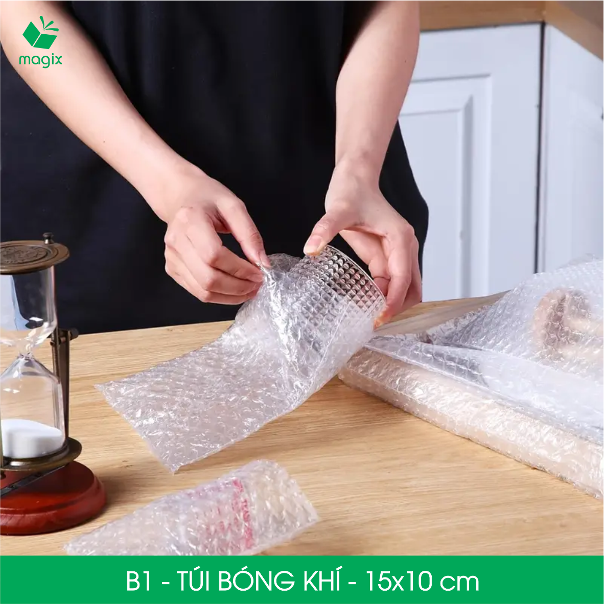 B1 - 15x10 cm - 50 Túi bóng khí chống sốc đóng hàng - Túi gói hàng, bọc chống sốc, xốp chống sốc
