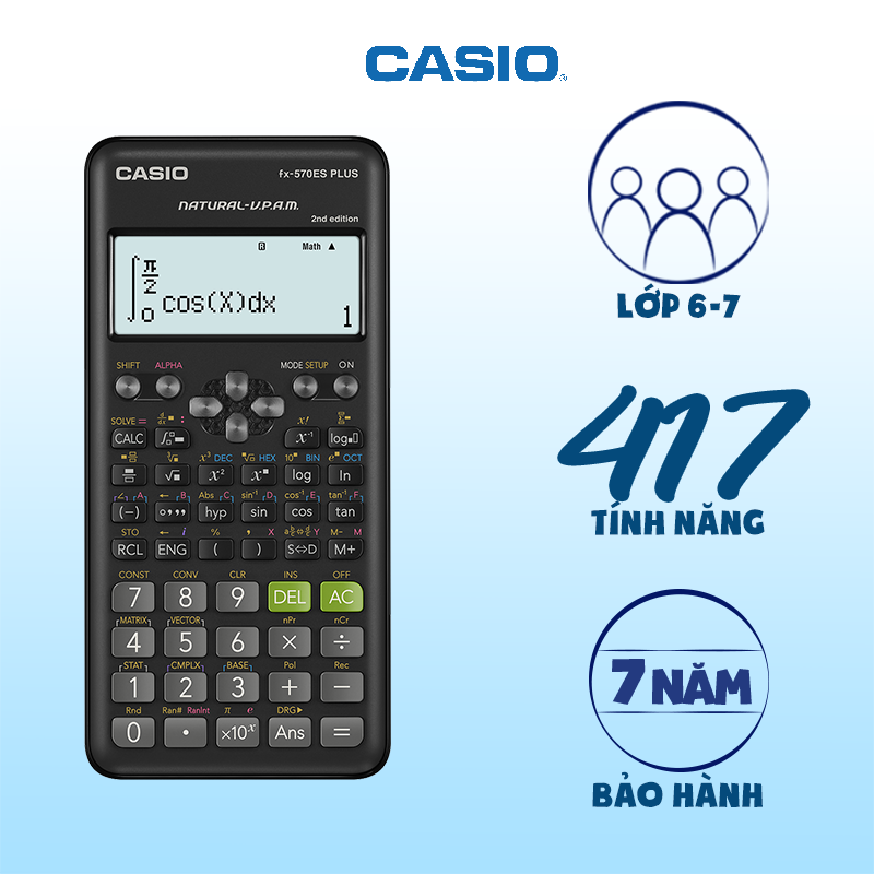Máy Tính Học Sinh Casio Ver2019 FX-570 VN PLUS