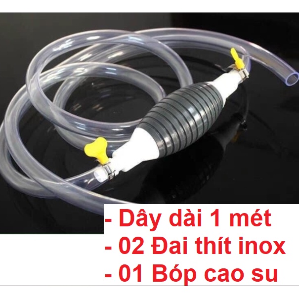 Dụng Cụ Bơm Hút Rượu Xăng Dầu Chất Lỏng Bóp Tay Tiện Lợi Đa Năng - Hàng Loại 1- Chính Hãng MINIIN