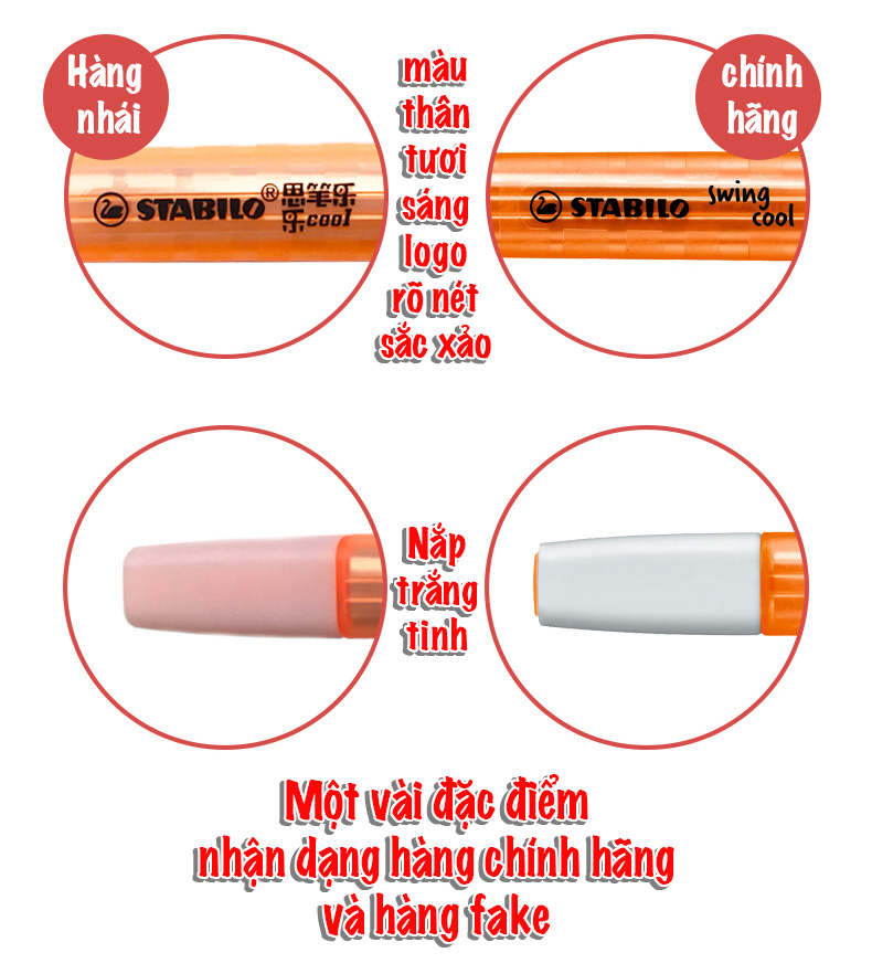 Bút dạ quang STABILO swing cool 275 - Tím phấn (155)