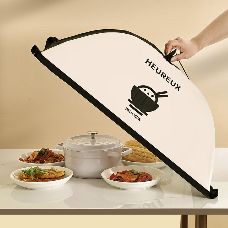 Chụp lồng bàn đậy thức ăn gấp gọn , giữ nhiệt và bảo vệ đồ ăn sạch sẽ , chất liệu an toàn có móc treo tiện lợi