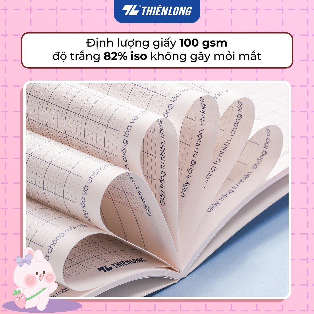 Tập học sinh 96 trang 5 ô ly vuông 2mm chấm kẻ 2/3 100gsm NB-118 Thiên Long - Mẫu ngẫu nhiên