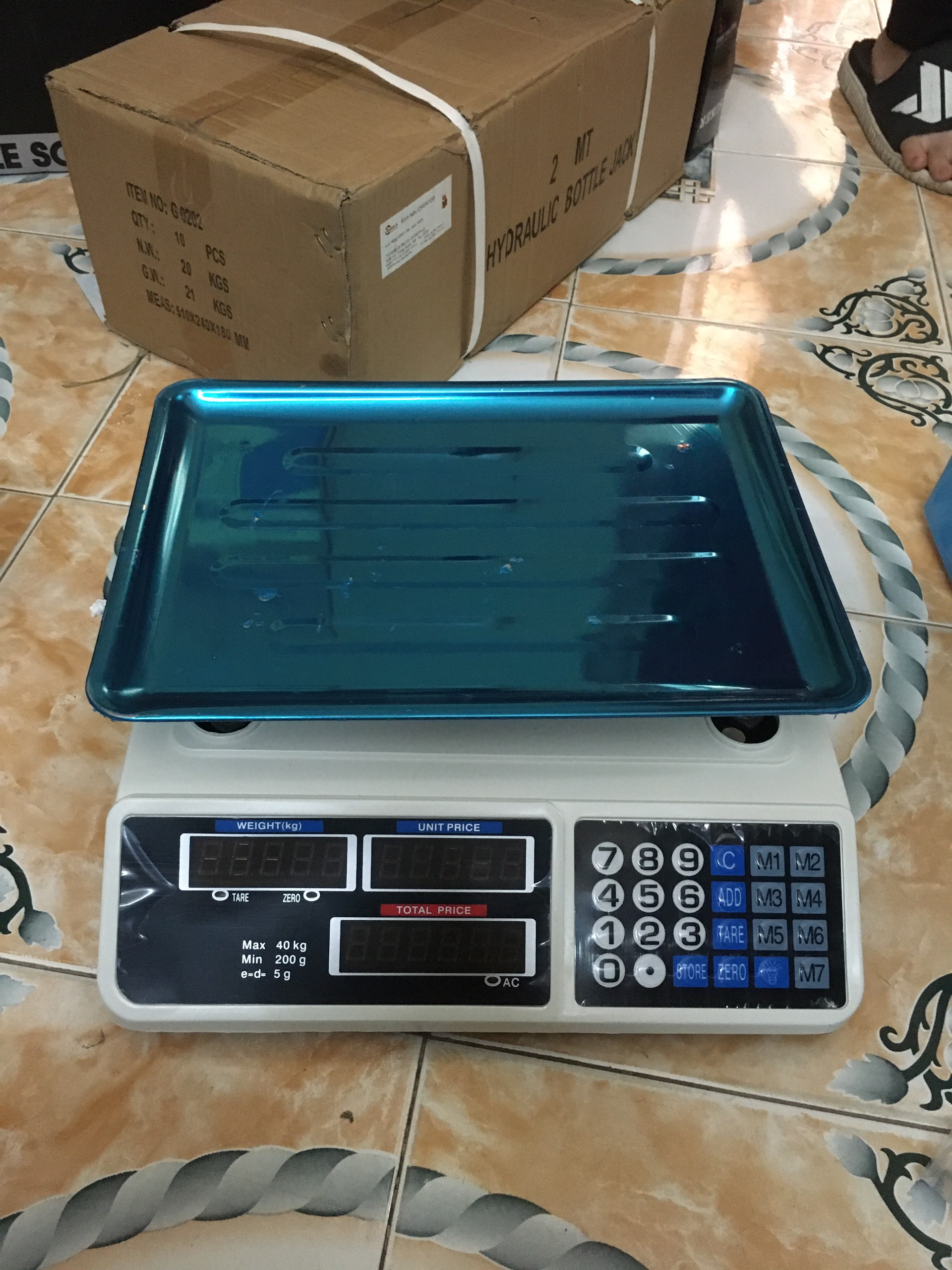 Cân Điện Tử ABG Acs.968 (Loại 30Kg) Mặt Bàn Cân 33x22 cm , Có Chức Năng Tính Giá, Đếm, Ghi Nhớ, Trừ Bì, Tự Động Về 0, Cộng Dồn - Hàng Chính Hãng