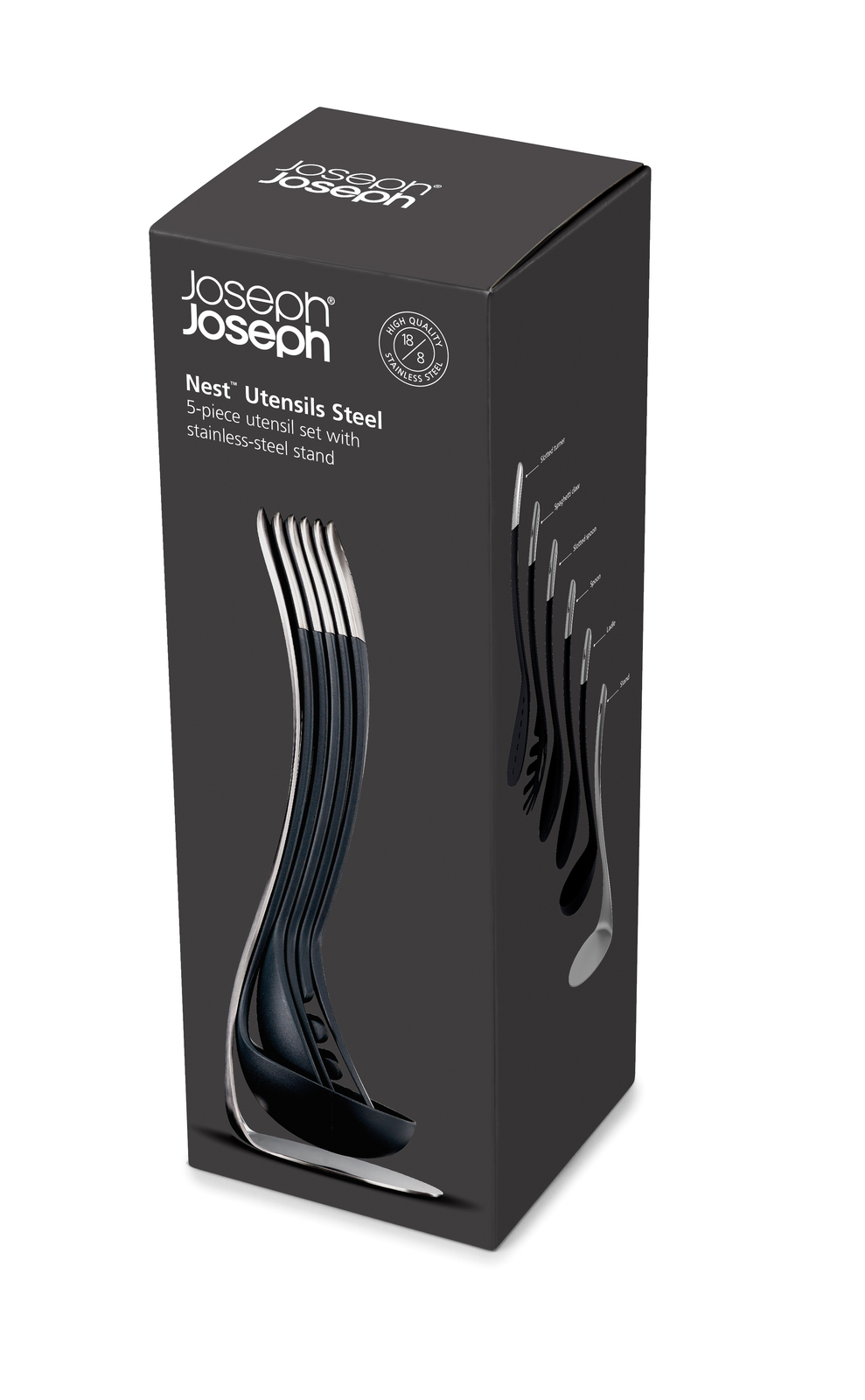 Joseph Joseph - Bộ dụng cụ nấu ăn 5 món cao cấp Nest Utensils Steel 950311