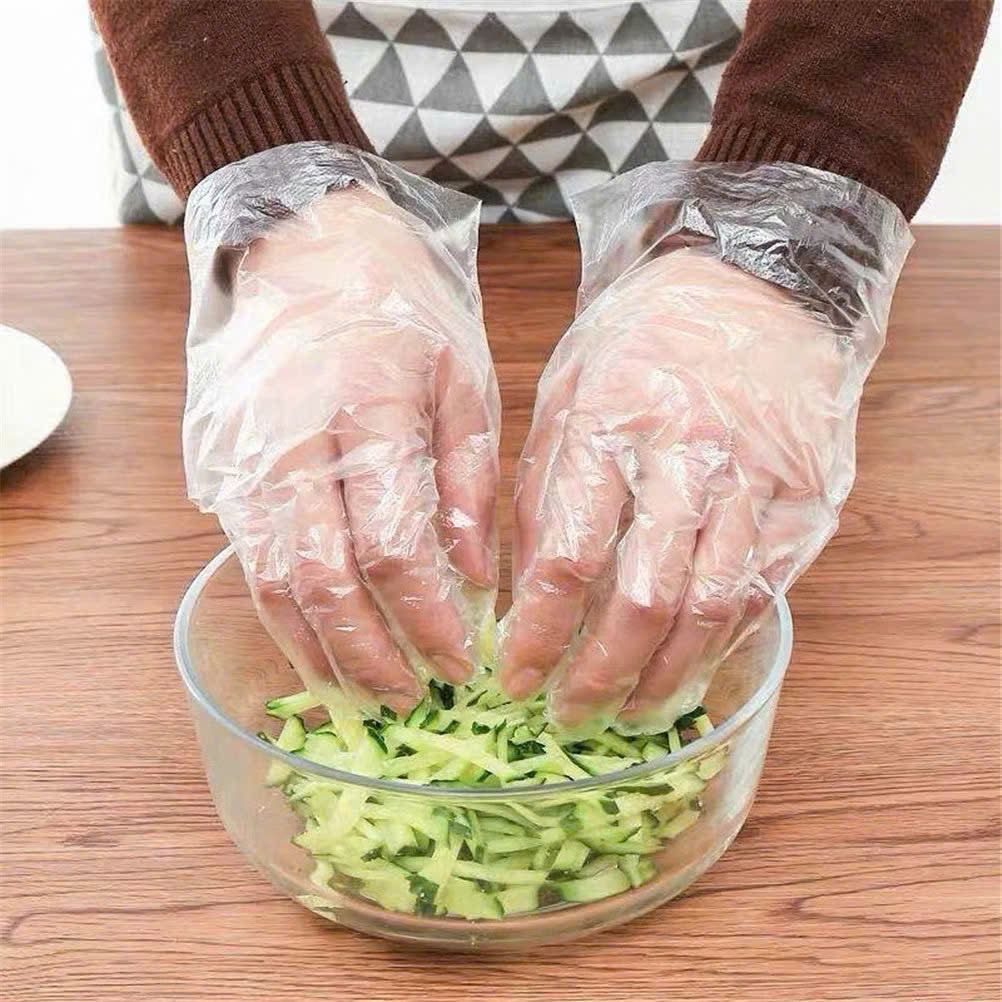 Hộp 200 Găng Tay Nilon Dùng 1 Lần – Siêu Dai, Tiện Lợi, Vệ Sinh An Toàn - HÀNG CHÍNH HÃNG MINIIN