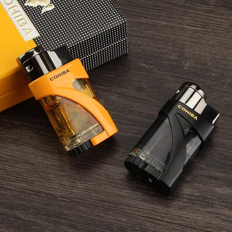 Vỏ Hột Quẹt Bật Lửa Khò 2 Tia COB-133 Kiểu Dáng Hiện Đại Sang Trọng - Dùng Gas Cao Cấp