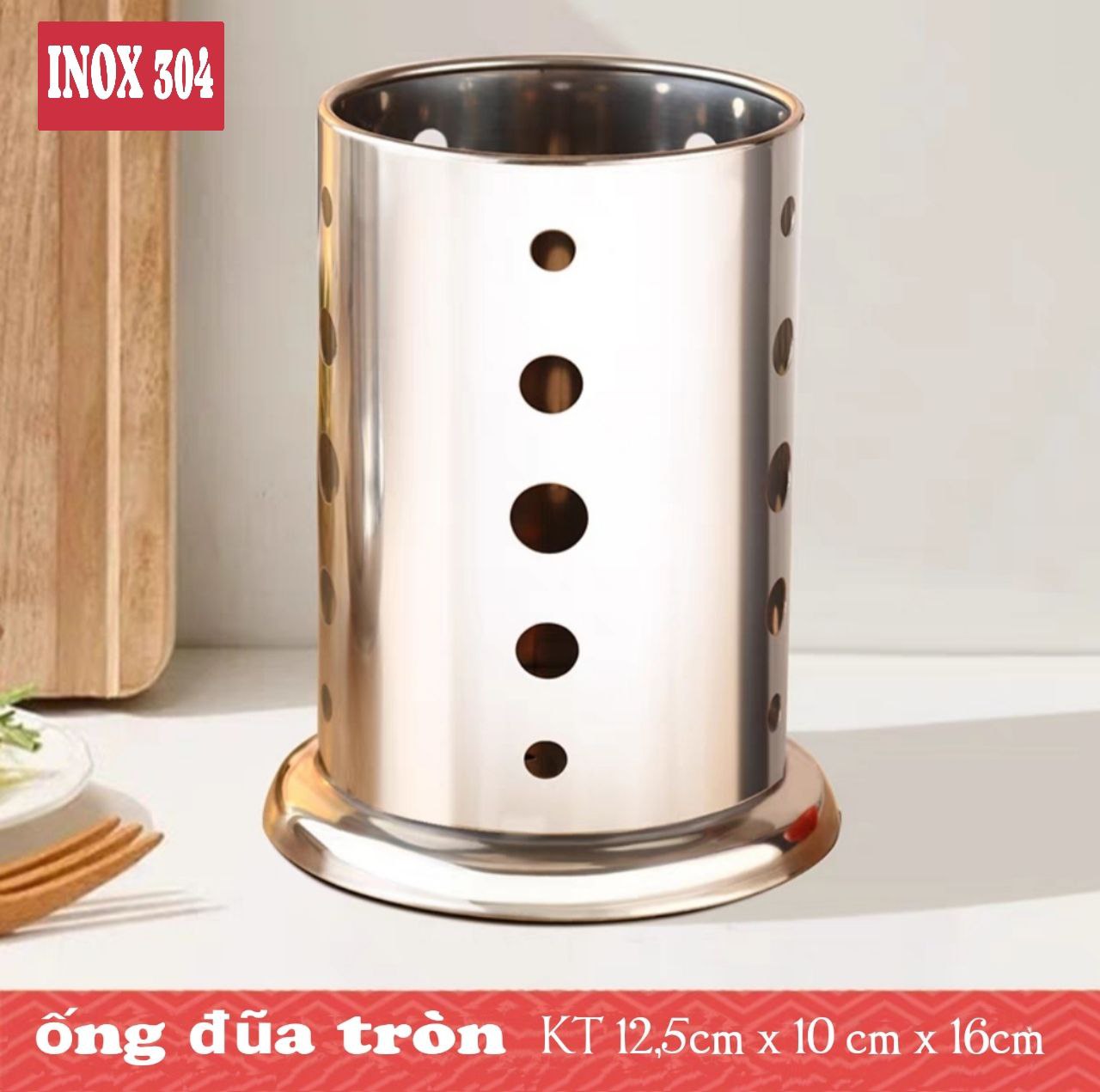 ỐNG ĐỰNG MUỖNG ĐŨA INOX 304 KIỂU DÁNG PHONG CÁCH HIỆN ĐẠI