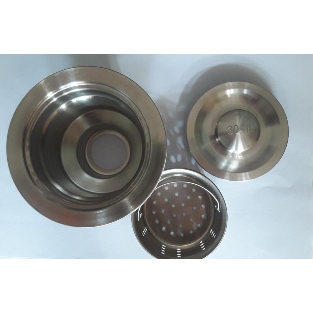 LỌC RÁC CHẬU RỬA CHÉN INOX 304 CHỐNG RỈ (ĐÃ CÓ NẮP ĐẠY)