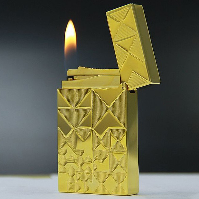 Vỏ Hột Quẹt Bật Lửa Gas Đá Upon D57V Thiết Kế Họa Tiết Hình Khối Độc Đáo - Dùng Gas Đá Cao Cấp