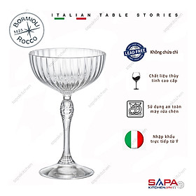 Bộ 6 ly rượu thủy tinh cao cấp America20s Cocktail Coupe 220ml  - Bormioli Rocco - Italy