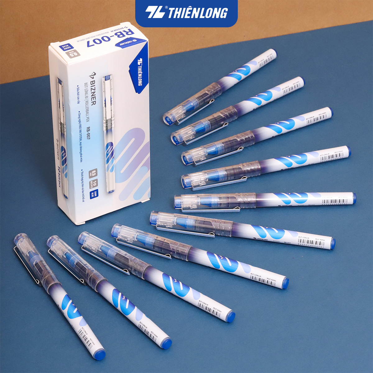Bút lông bi - Rollerball Pen Thiên Long RB-007 - Công nghệ Free Ink System
