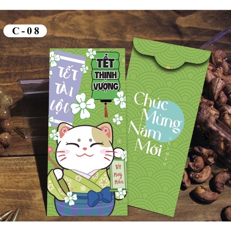 Set 100 bao lì xì Tết , phát tài cả năm hàng đẹp nhiều mẫu mới , vô cùng xinh xắn và cute