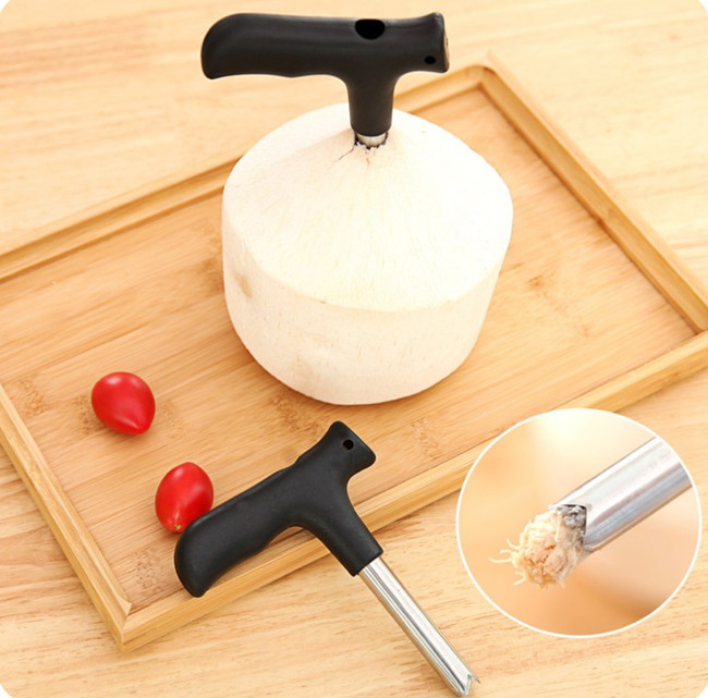 Dụng Cụ Khui Dừa lấy nước bằng tay Nhanh/Cây đục lỗ quả dừa siêu tốc chất liệu thép không gỉ an toàn và tiện dụng - PaKaSa