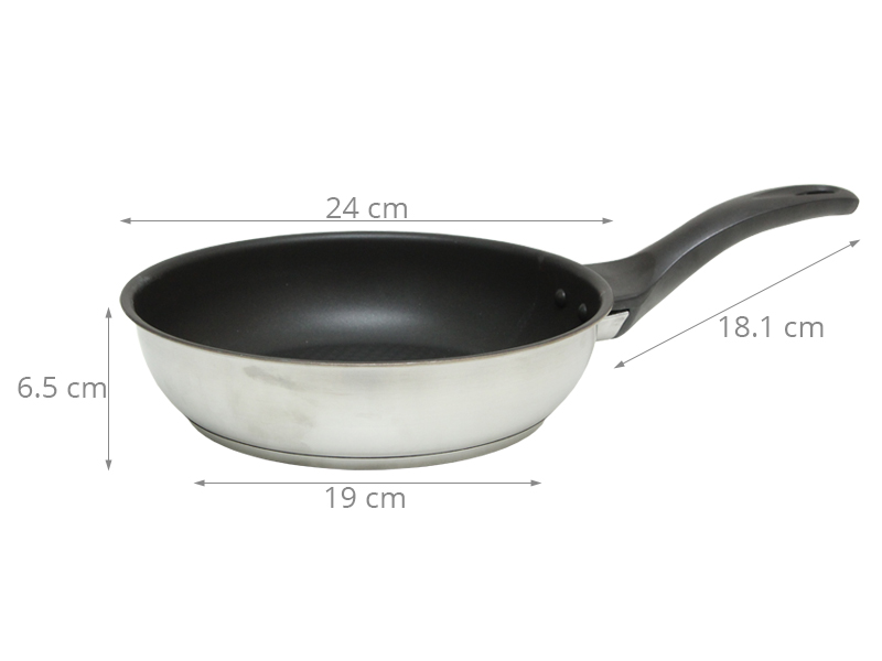 Chảo Inox Chống Dính 3 Đáy Fivestar Đủ Kích Thước 22/24/26/28 cm - Chất Lượng Cao Chính Hãng - Sử Dụng Được Tất Cả Loại Bếp