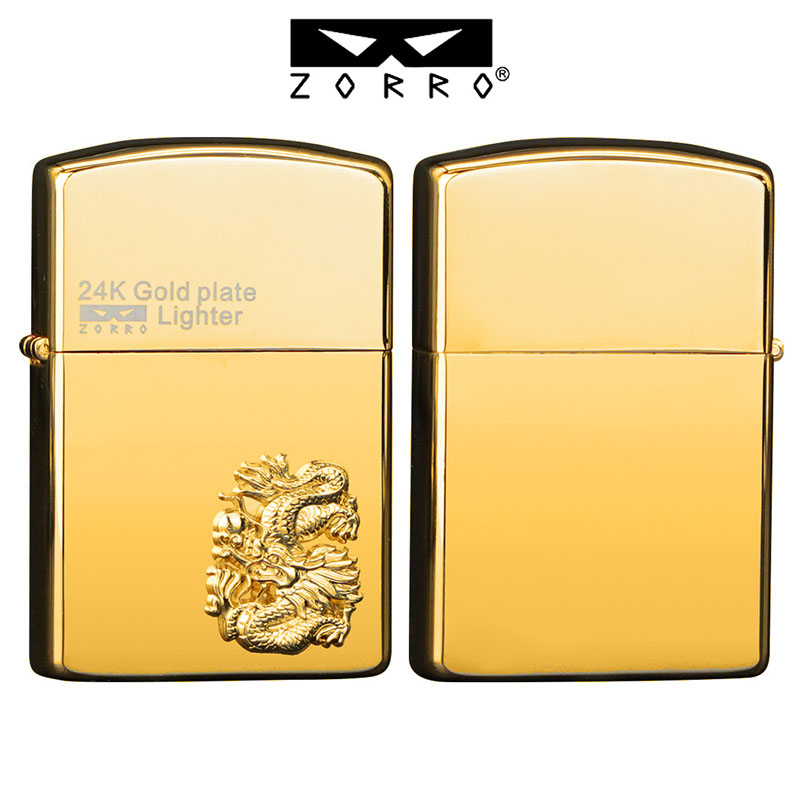 Vỏ Hột Quẹt Bật Lửa Xăng Đá Zorro Z24K Ôp Nổi Họa Tiết 12 Con Giáp Cực Đẹp - Nhiều Hình