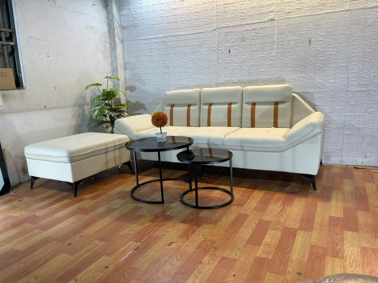 Sofa băng 2m kèm đôn nệm Juno sofa HLMCT màu lựa chọn kèm bàn như hình