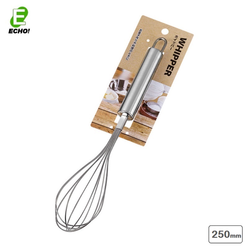 Dụng cụ đánh trứng inox Echo Whipper 250mm - Hàng nội địa Nhật Bản nhập khẩu chính hãng