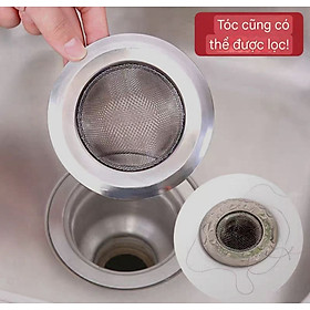 Dụng cụ lọc rác bằng inox tránh tắc nghẽn bồn rửa bát bền đẹp