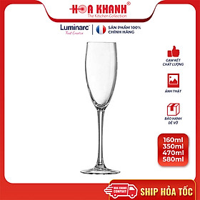 Ly Rượu Champagne Thủy Tinh Luminarc World Wine 160ML - bộ 4 ly - G8981