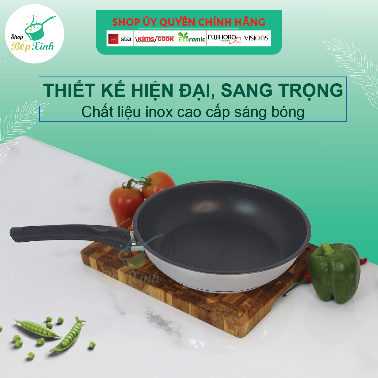 Chảo chống dính Fivestar 3 đáy , inox 430, tặng 1 sạn dừa, dùng được bếp từ , gas, hồng ngoại