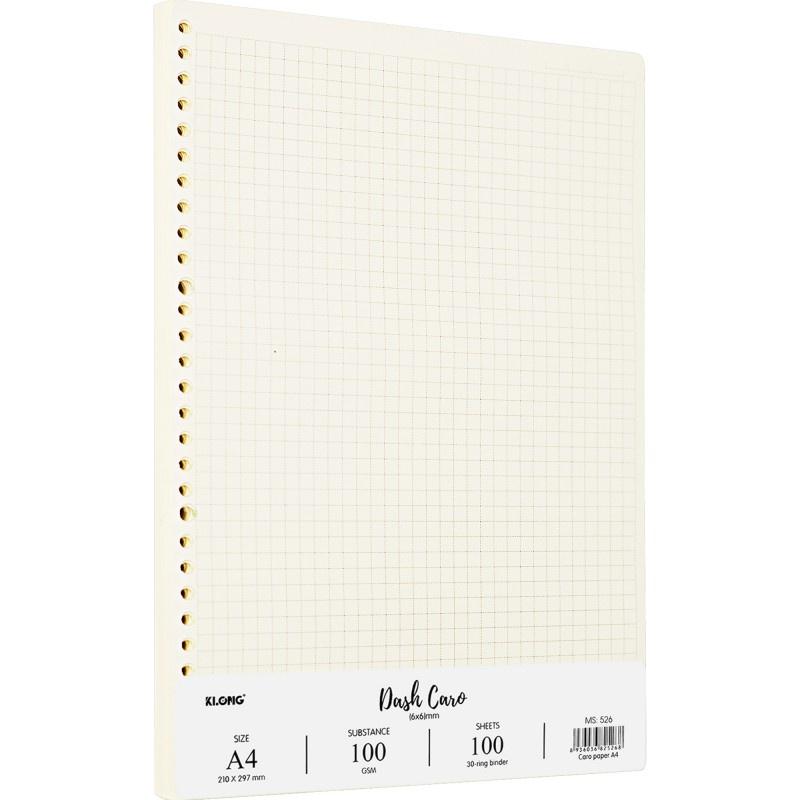 Ruột sổ còng Dash Caro KLONG A4 100/76 - 100 tờ (200 trang); MS: 526