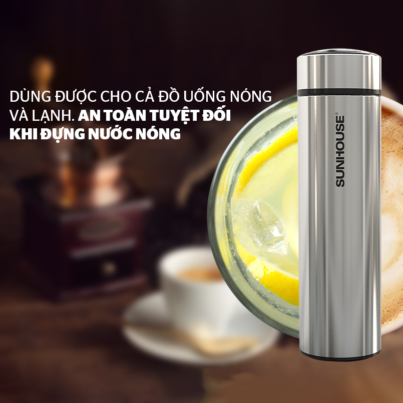 Bình giữ nhiệt inox 304 Sunhouse 450ml KS-TU450I
