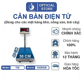Cân Bàn Điện Tử T7E - Mặt Bàn Cân 300X400MM