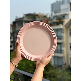 Đĩa Le Creuset 27cm màu Hồng Hàng chính hãng