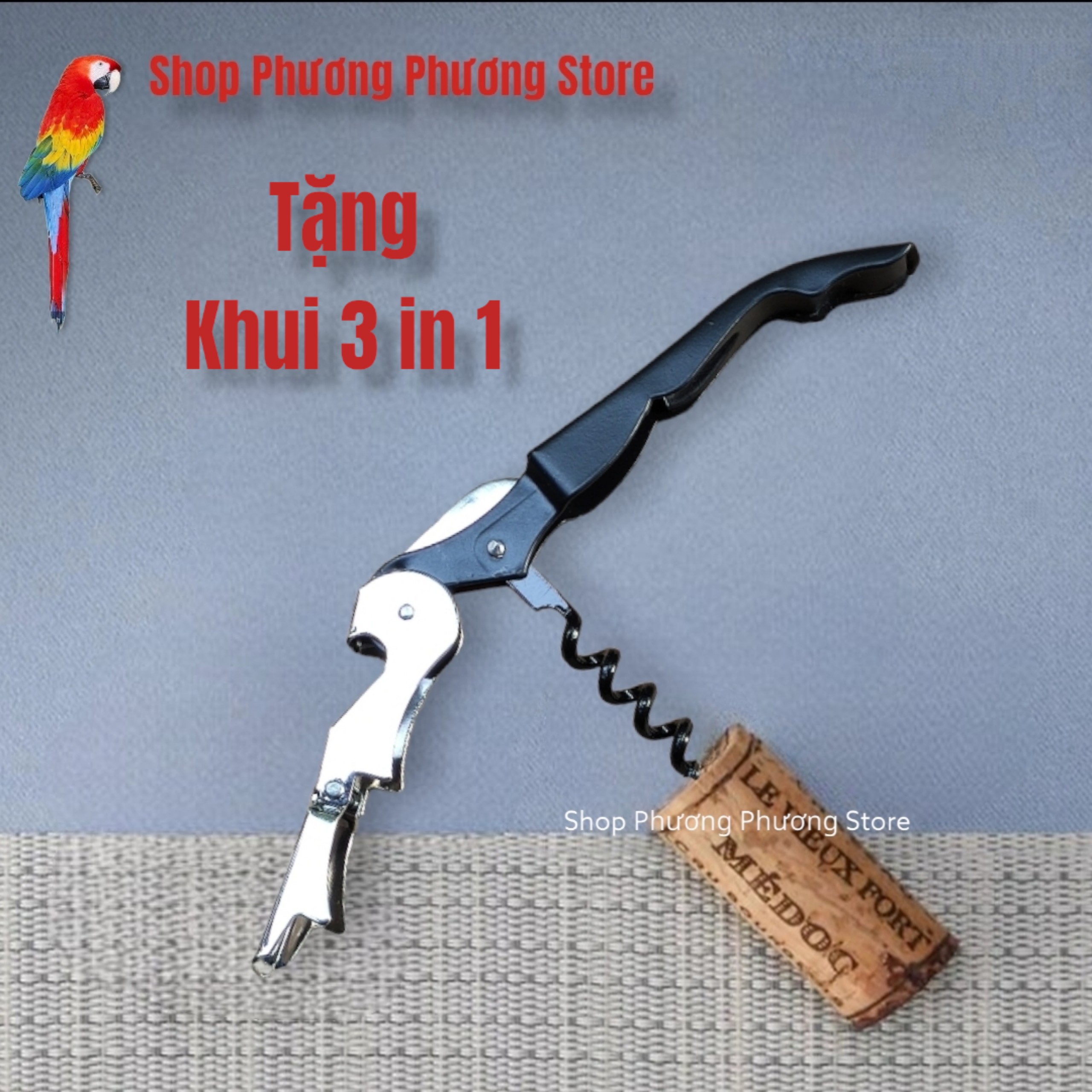 Kéo Hàn Quốc Nhà Bếp Kéo Cắt Gà Cắt Đồ Đa Năng Cao Cấp ( Tặng Khui Hộp 3 in 1 )