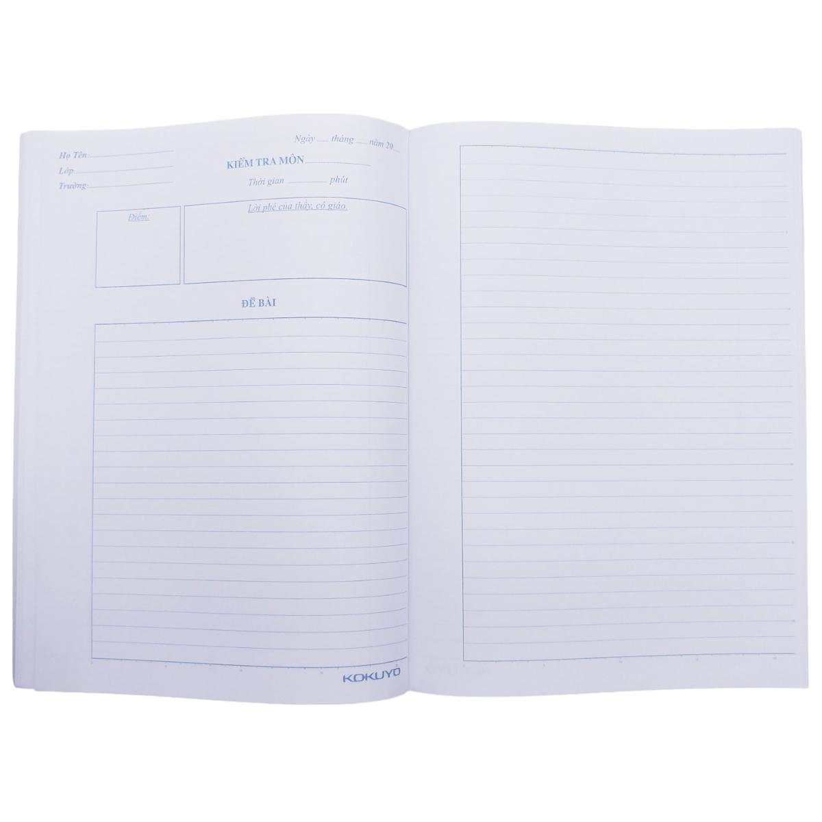 Giấy Kiểm Tra Kẻ Ngang Dạng Vở - Campus TPN-B5L30 (30 Tờ Đôi)