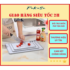 Thớt Nhựa Thiết Kế Giả Đá , Gọn Nhẹ Có Lỗ Móc Treo, Dễ Dàng Lau Chùi Vệ Sinh - Hàng Loại 1 Chính Hãng ( Giao màu ngẫu nhiên) 