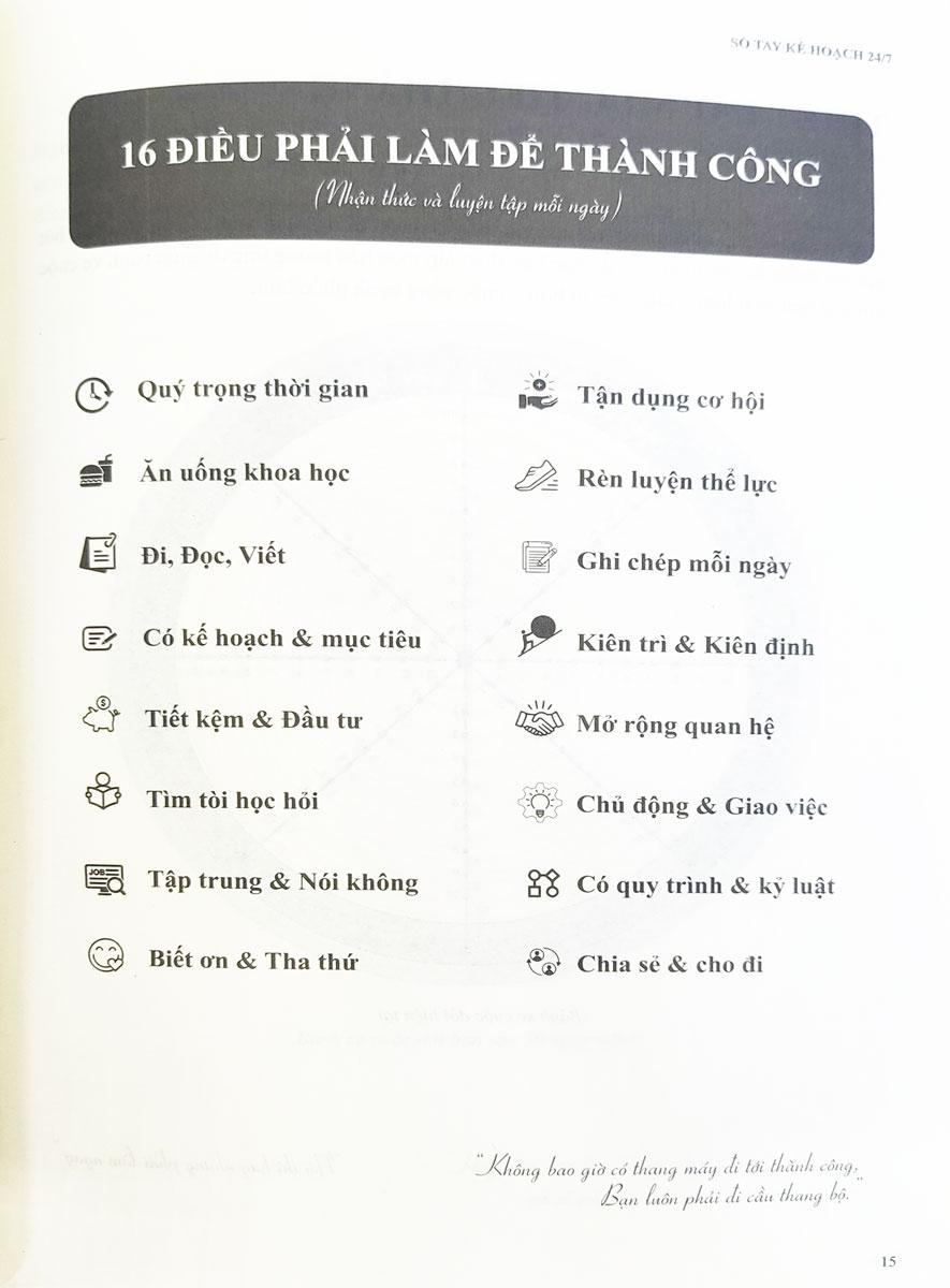Sổ Tay Kế Hoạch 256 Trang - Minh Quang 24/7
