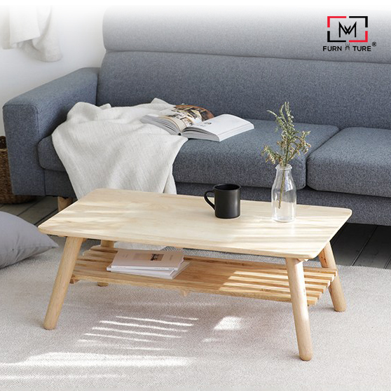 BÀN TRÀ / SOFA CHÂN GẬP TIỆN LỢI 90 - TABLE A 90 NATURAL