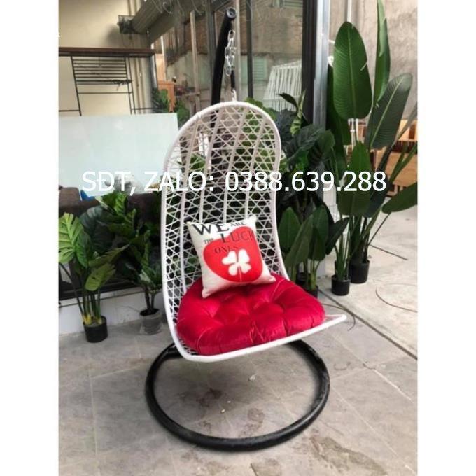 Hàng Siêu Cấp Xích đu đan, ghế lười, nôi treo thư giãn đọc sách sân vườn mây nhựa, dáng hình thìa - Giá Tại Xưởng