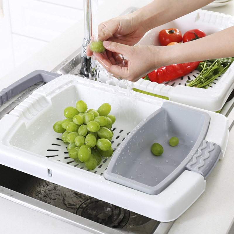 Bộ thớt rổ 3in 1 ( thớt, rổ, chậu) đa năng, tiện dụng