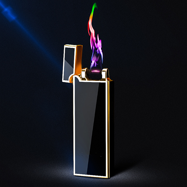 Vỏ Hột Quẹt Bật Lửa Vảy 1 Tia Lửa Plasma Đan Chéo Honest BCZ-4056 - Sạc Điện Họa Tiết In Logo