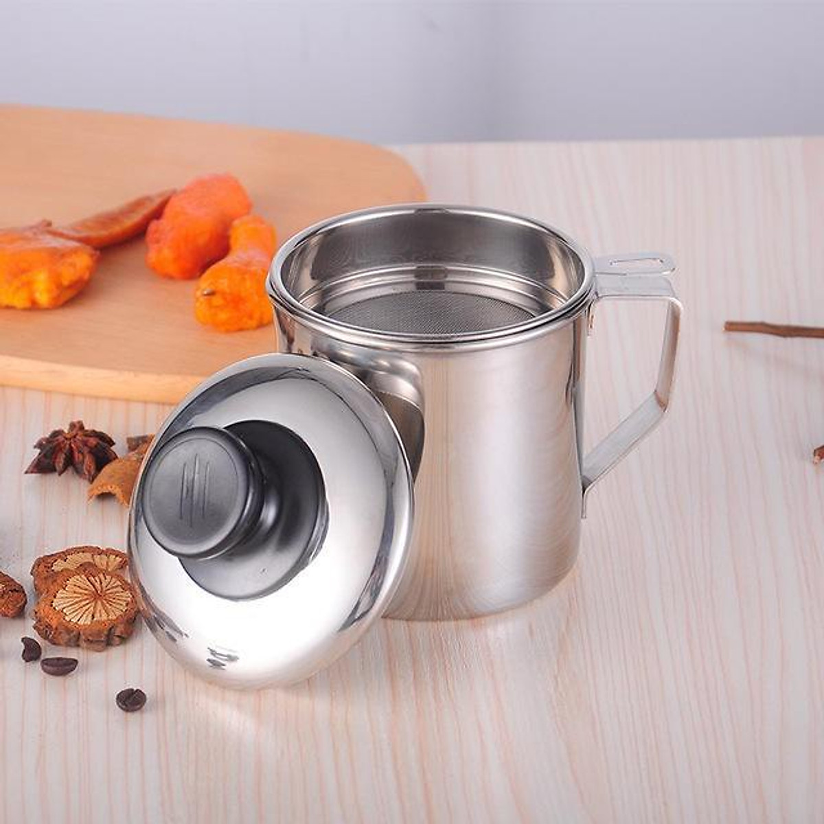 Ca Lọc Dầu Inox 304 Không Thấm Lọc Dầu Cực Trong ,Không Để Lại Cặn,Nguyên Chất Dầu Không Đen - Hàng Loại 1 - Chính Hãng MINIIN