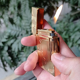 Vỏ Hột Quẹt Bật Lửa Upon D201V Kiểu Dáng Độc Lạ Họa Tiết Hoàng Gia - Dùng Gas Đá Cao Cấp
