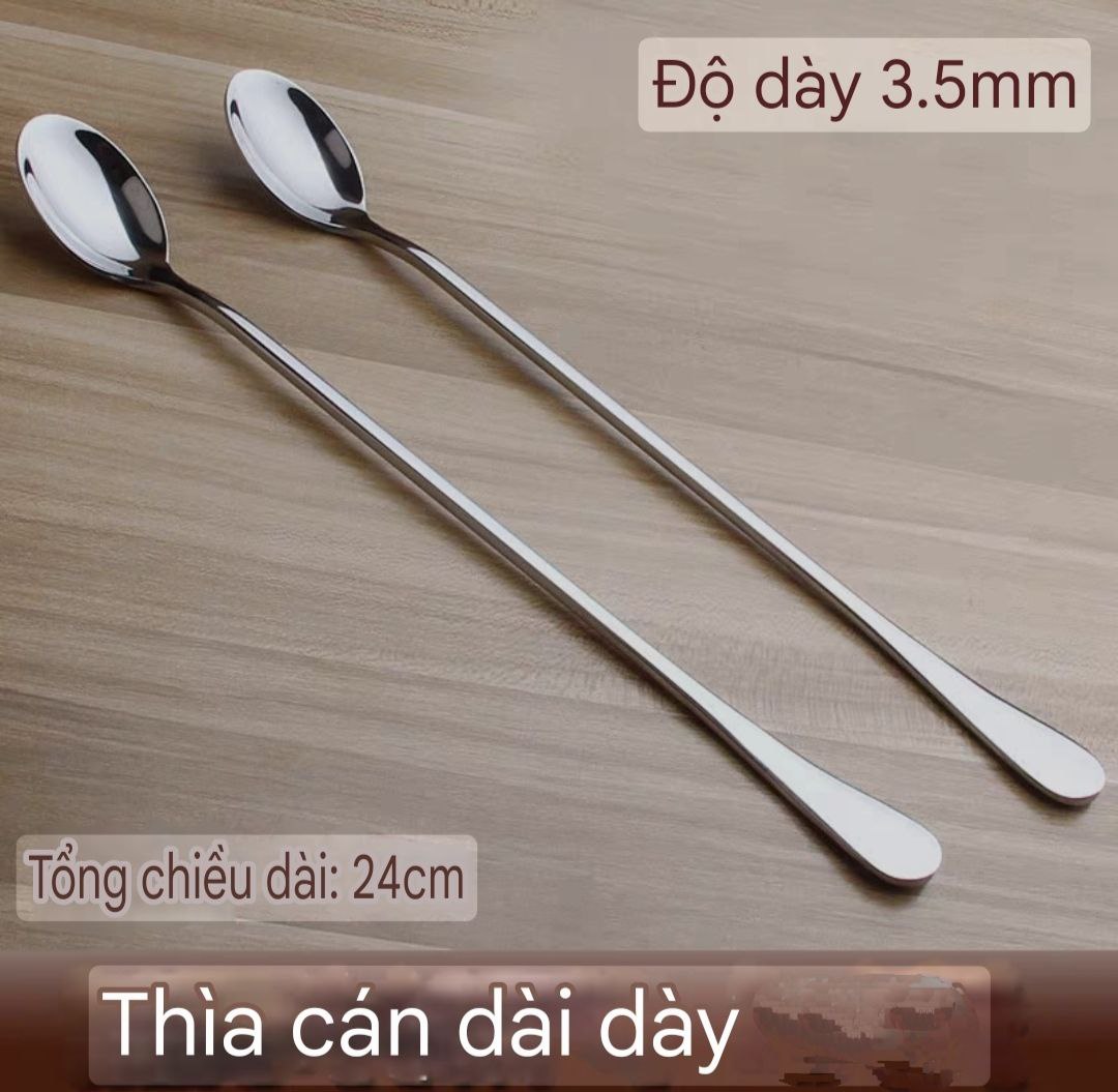 COMBO 6 THÌA MUỖNG CÀ PHÊ INOX CAO CẤP - DÀI 24CM
