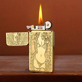 Vỏ Hột Quẹt Bật Lửa Hộp Quẹt Xăng Đá Siêu Mỏng Zorro Kuboy ZC5-11 Họa Tiết Hoa Văn Độc Đáo - Dùng Xăng Bấc Đá Cao Cấp ( giao mẫu ngẫu nhiên )