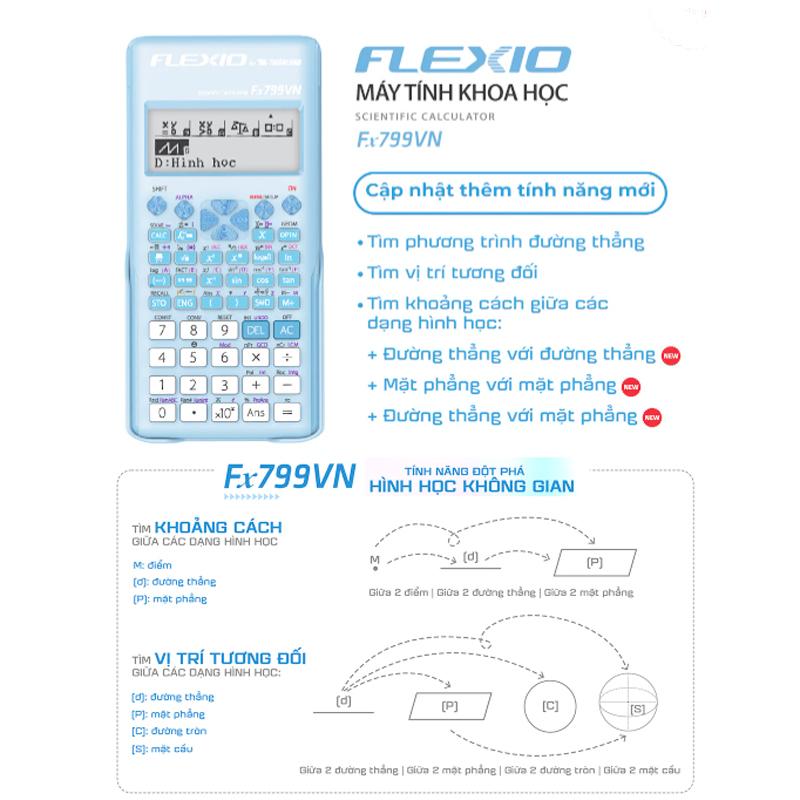 Máy Tính Khoa Học Flexio - Thiên Long Fx799VN - Màu Đen - Mẫu 2