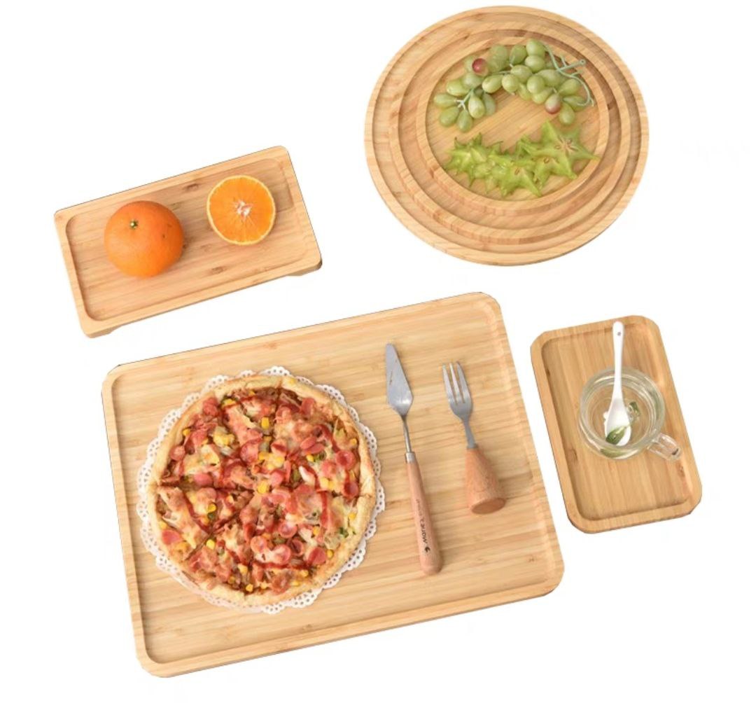 Khay gỗ tre tự nhiên chữ nhật nhiều cỡ size